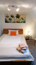 Schlafzimmer Nr.4 / unter dem Dach / Einzelzimmer mit Schrägen Schlafzimmer Nr.4 / unter dem Dach / Einzelzimmer mit Schrägen
