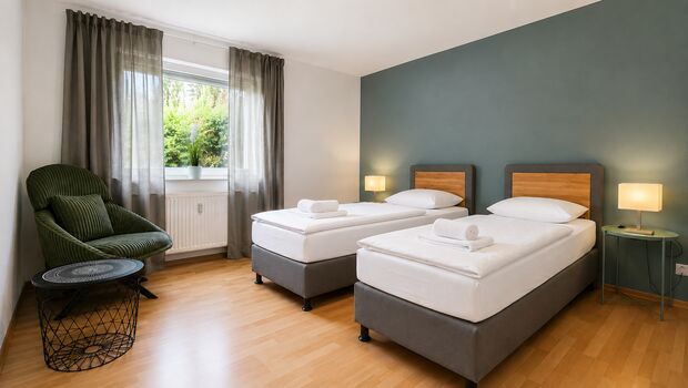 Haus Frey mit Parkplätzen ( 4 Wohnungen: 1 BR, 3x3 BR bis 8 Personen) Haus Frey mit Parkplätzen ( 4 Wohnungen: 1 BR, 3x3 BR bis 8 Personen)