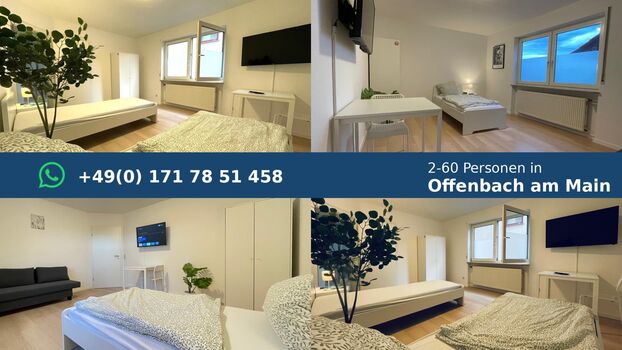 Komfortable Wohnung in Offenbach für bis zu 6 Personen Komfortable Wohnung in Offenbach für bis zu 6 Personen