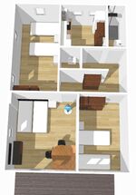 Übersichtlicher Grundriss der Wohnung. Übersichtlicher Grundriss der Wohnung.