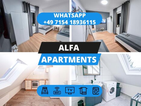 ALFA APARTMENTS 5xDoppelzimmer Ludwigsburg Stuttgart SOFORT