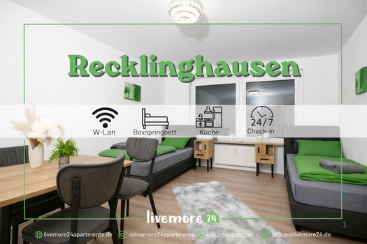 Recklinghausen WLAN - Smart-TV - 24-7 Check-in und Küche