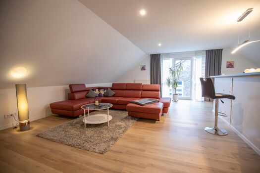 Wohnzimmer mit Schlafsofa