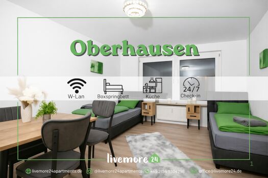 Oberhausen WLAN - Smart-TV - 24-7 Check-in und Küche