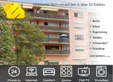 SUNNYHOME möblierte Apartments nahe Regensburg (ID-416)