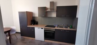 Küche mit gemütlicher Sitzecke