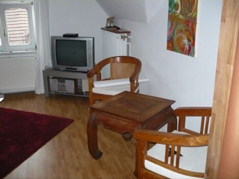 Möbliertes Zimmer mit Herkulesblick in Künstlerwohnung