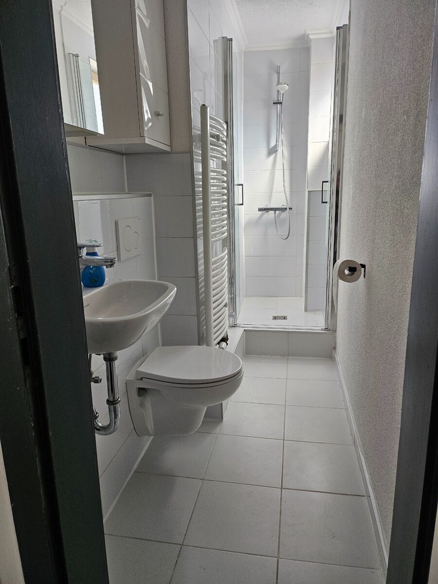 modernes Bad mit Dusche