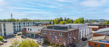 Luftbild Straßenseite – Monteurunterkunft Lübeck