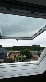 Blick aus dem Fenster Schlafzimmer oben