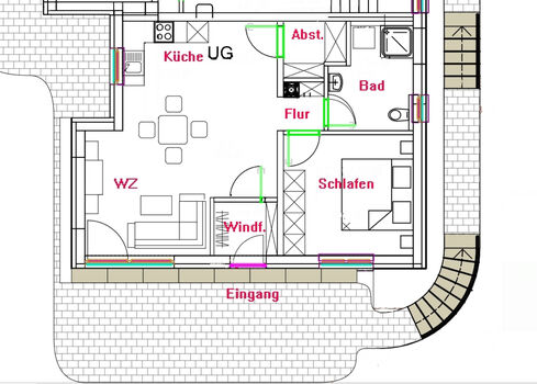 Naturnahe Wohnung - voll ausgestattet - Sonnenterrasse Bild 3