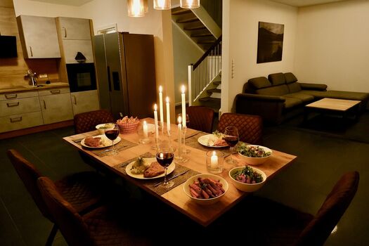 Modernes Ferienhaus bei Lüneburg – Terrasse, Grill