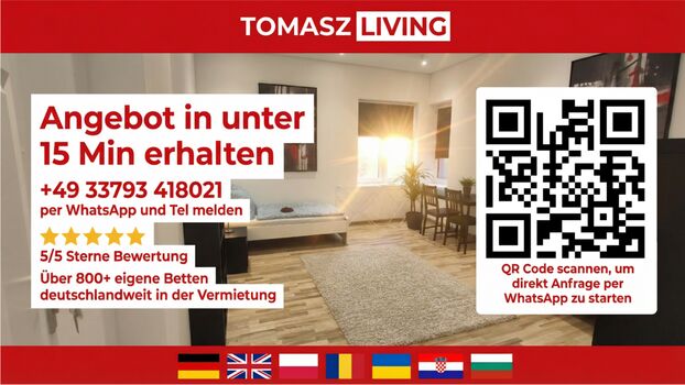 TOMASZ-Living in Flensburg - über 200+ Einzelbetten Bild 1
