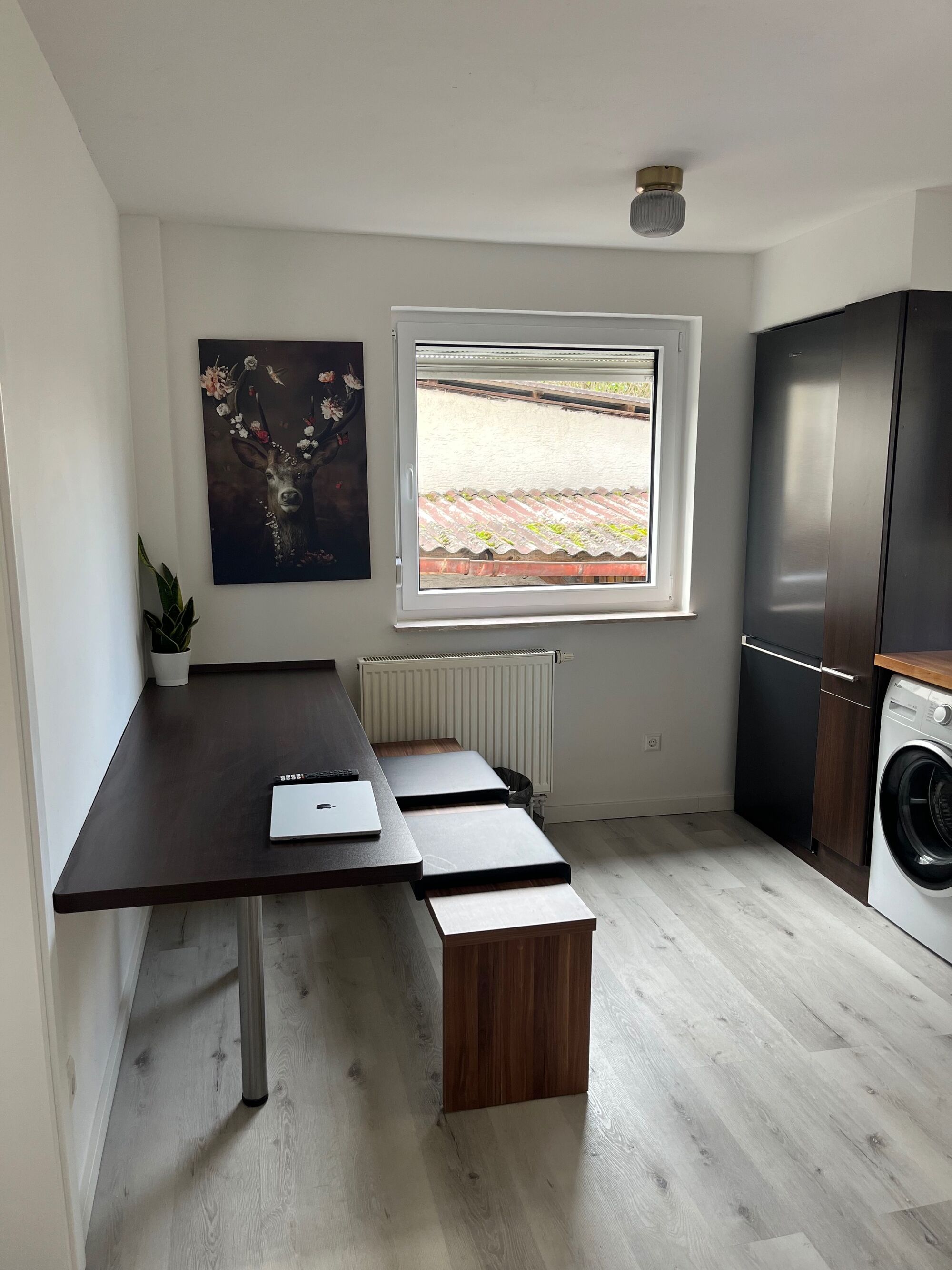 Küche/ Sitzmöglichkeit - Apartment mit Terrasse