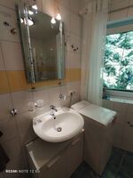 Waldblickzimmer - Duschbad mit Toplader-Waschmaschine